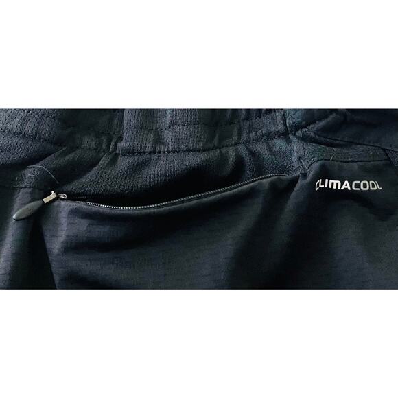 ADIDAS CLIMACOOL HI-RISE ATHLETIC SHORTS, MENS-M-BLACK-BLUE STRIPES, INNER TIGHT - Picture 7 of 11